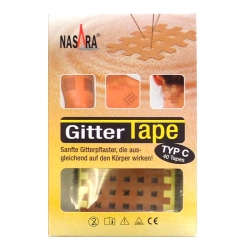 NASARA Spiral Tape, křížový tejp (Cross Tape), béžový, typ C, 5x6-4mm 
